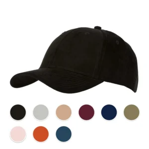 C6724 Premium Faux Suede 6-Panel Cap