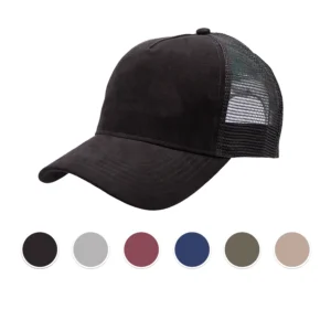 C6740 Premium Faux Suede Trucker Cap