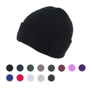 S0001 – 100% Acrylic beanie with turn-up
