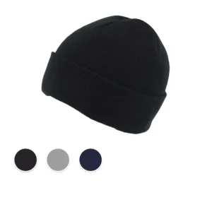 S0016 – 100% Recycled Polyester Knitted Beanie with turn-up