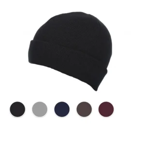 S0020 – 100% Heavy Circular Knit Acrylic beanie with turn-up
